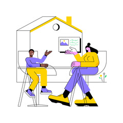 Home schooling abstract concept vector illustration. Private schooling curriculum, home education plan, homeschooling online tutor, primary school program, online pupil planner abstract metaphor.