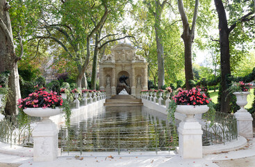 The Medici fountain , Luxembourg garden, Paris, France.