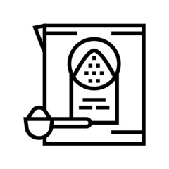 detergent powder line icon vector. detergent powder sign. isolated contour symbol black illustration