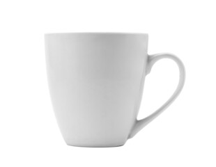 White cup for tea isolated on white background