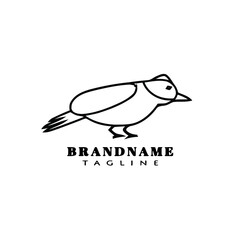 bird logo cartoon icon design template black isolated vector shape