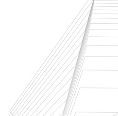 abstract architecture design digital drawing