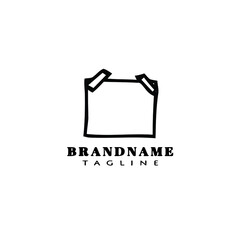 block notes logo cartoon icon design flat black isolated vector illustration