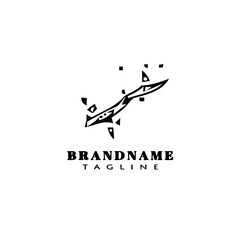 blood dripping logo cartoon icon design template black isolated flat illustration