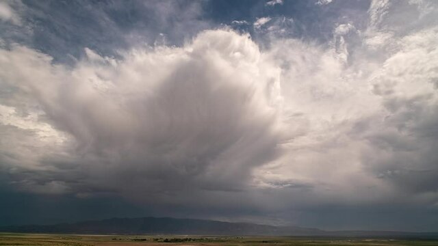 Time-lapse of clouds moving over Lake Mountain in Utah past Fairfield at the tail end of a storm.