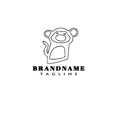 monkey logo icon design template vector illustration