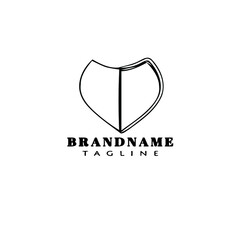 shield logo cartoon icon design template black vector illustration