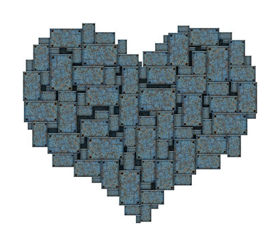 Heart of stony blocks