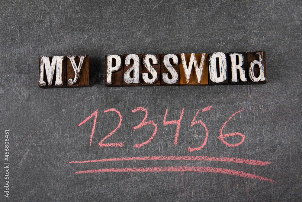 Sticker my password concept. data security and the internet