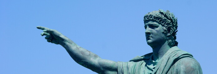 Anzio - Italy, 29 July 2011: statue of Nero created by the sculptor Claudio Valenti inaugurated in...