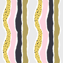 Striped vector seamless pattern. Colorful abstract background.