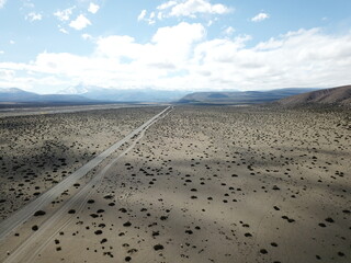 Desert landscape in western Argentina