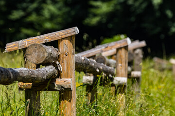 Wooden fence, Pieniny mountains Poland