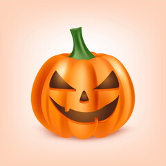 realistic halloween pumpkin vector design illustration