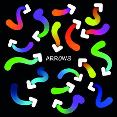 arrows gradient flow neon effect