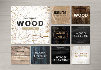 Wooden Textured Social Media Ad Layout