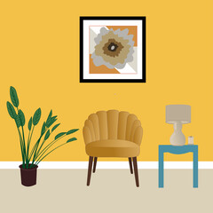 vector image of a home interior