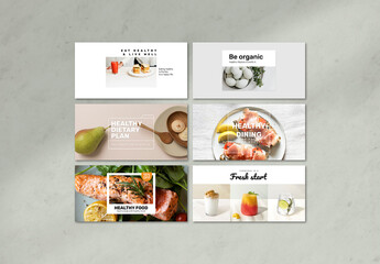 Healthy Food Banner Template Set