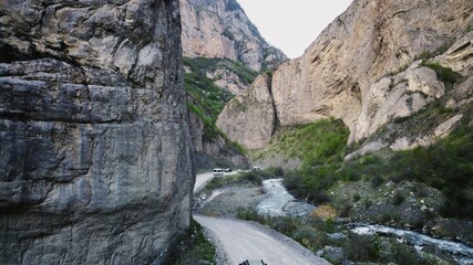 waterfall in the mountains
