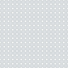 Simle seamless texture grid and circles in white and gray colors