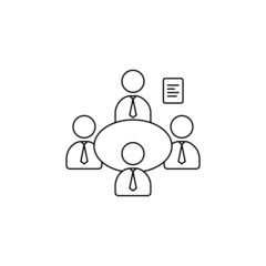 Business team meeting vector icon