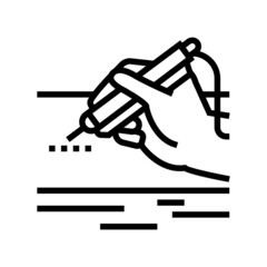 laser surgery device line icon vector. laser surgery device sign. isolated contour symbol black illustration