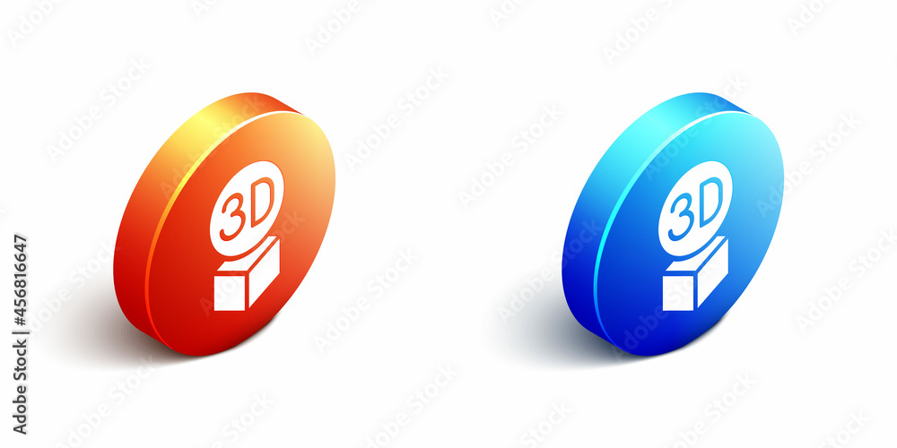 Poster isometric isometric cube icon isolated on white background. geometric cubes solid icon. 3d square si