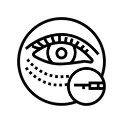 eye surgery line icon vector. eye surgery sign. isolated contour symbol black illustration