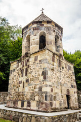 Fototapeta na wymiar Mtsvane Monastery bell tower near Batumi Georgia pilgrimage destination