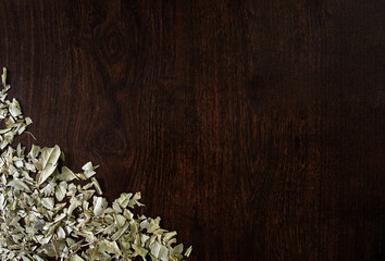grains on wooden background