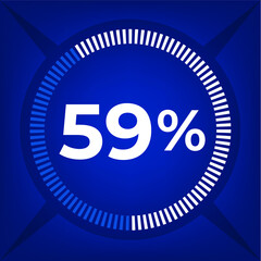 59 percent count on dark blue background