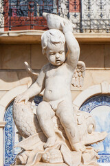 Statue in Palace of Estoi, a work of Romantic architecture