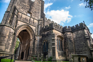 A view of old stone chapel, Northleach, Cotswold, UK.