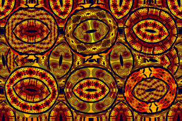 Colorful and seamless African pattern -High-definition illustration 