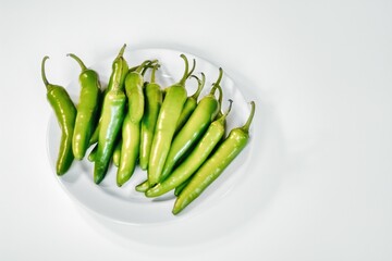 green chiles on a plate