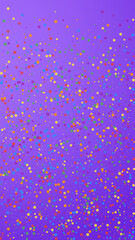 Festive radiant confetti. Celebration stars. Color