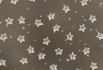 Light Gray vector template with sky stars.