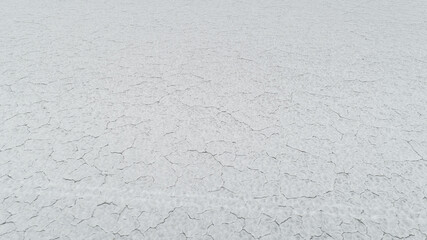 dried out ground at the salt flats
