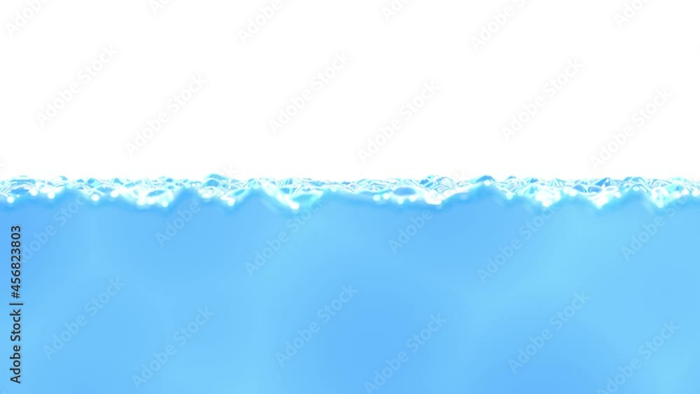 Aufkleber realistic closeup view 3d animation of the fast draining blue water with caustics rendered in uhd wi