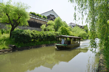 伏見の酒蔵　運河の十石船　京都市伏見区