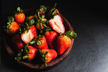 frutillas rojas frescas y saludables!!!