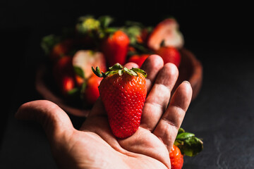 frutillas rojas frescas y saludables!!!