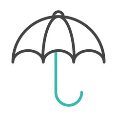 umbrella protection line icon