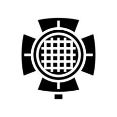 spotlight electric equipment glyph icon vector. spotlight electric equipment sign. isolated contour symbol black illustration