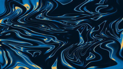 Obraz premium Blue marble with golden glitter veins, faux stone texture, painted artificial marble surface, fashion marbling illustration