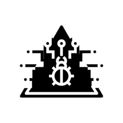 defense data base glyph icon vector. defense data base sign. isolated contour symbol black illustration
