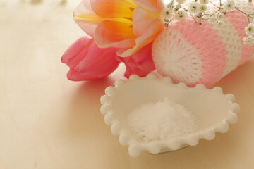 Sodium bicarbonate and sponge for house keeping image