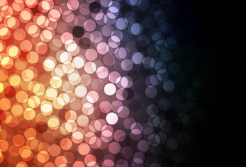 Dark Blue, Yellow vector layout with circle shapes.