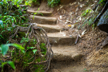 長野県安曇野市にある燕岳を登山する風景 A view of climbing Mt. Tsubame in Azumino City, Nagano Prefecture. 