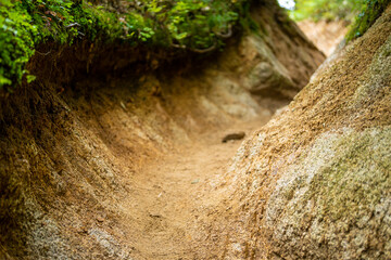 長野県安曇野市にある燕岳を登山する風景 A view of climbing Mt. Tsubame in Azumino City, Nagano Prefecture. 